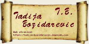 Tadija Božidarević vizit kartica